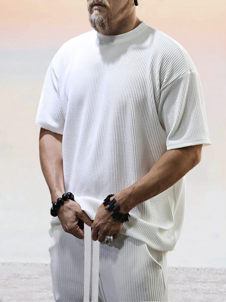 Casual Atmungsaktive Pit Strip Trainingsanzug Set