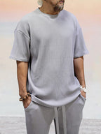 Casual Atmungsaktive Pit Strip Trainingsanzug Set