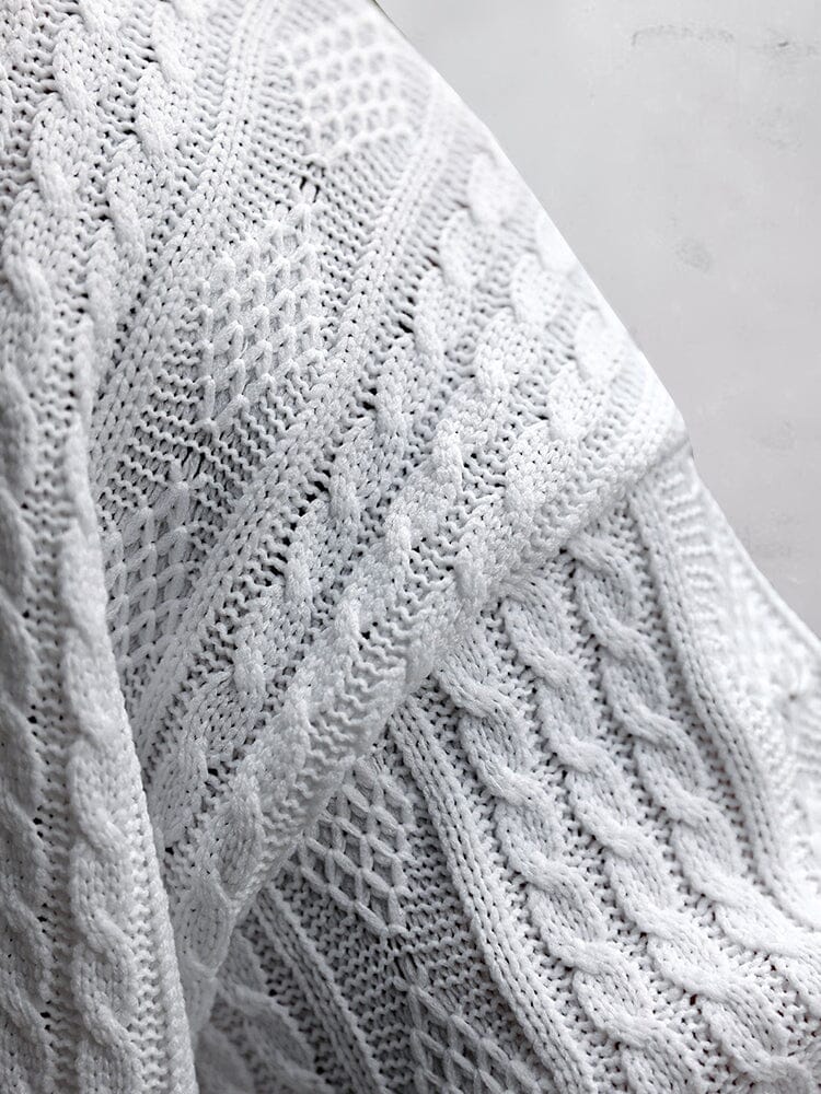 Casual Cable Strick T-Hemd Set
