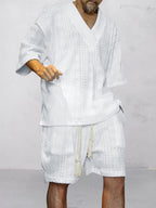 Casual Cable Strick T-Hemd Set