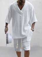 Casual Cable Strick T-Hemd Set
