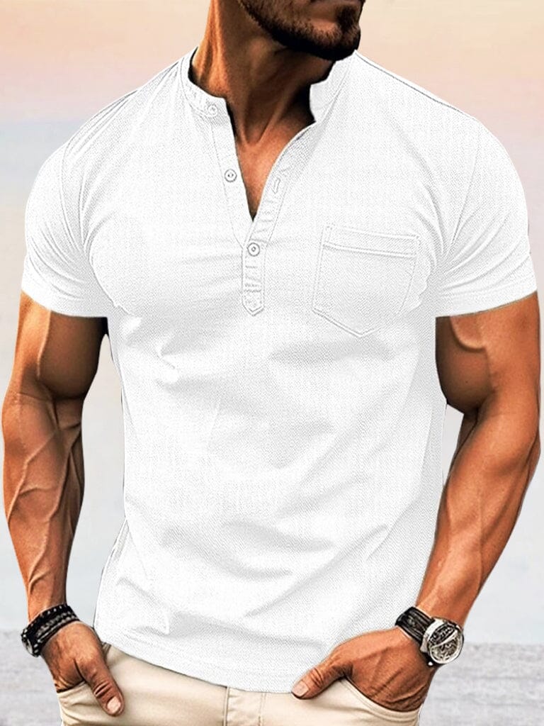 Casual Soft Henley Hemd