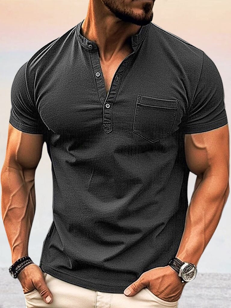 Casual Soft Henley Hemd
