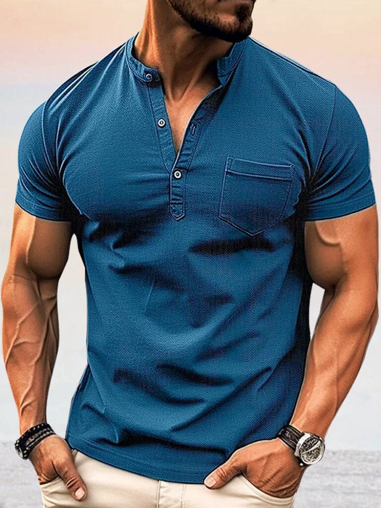 Casual Soft Henley Hemd
