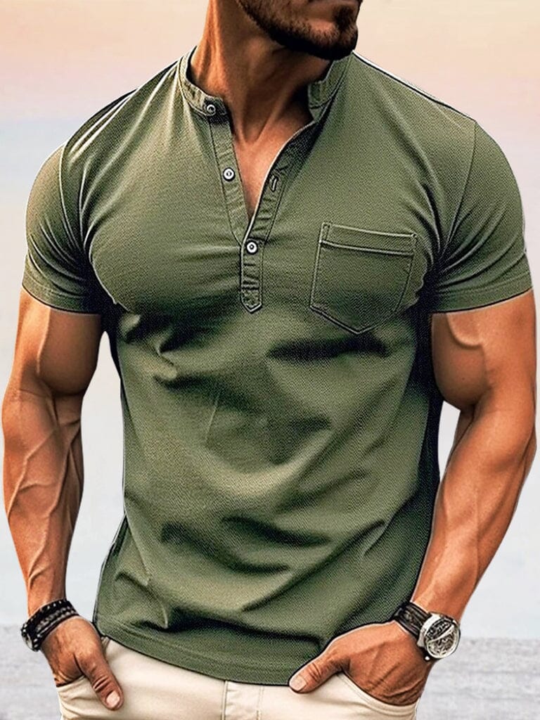Casual Soft Henley Hemd
