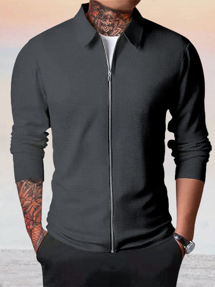 Casual Atmungsaktive Waffle Jacke