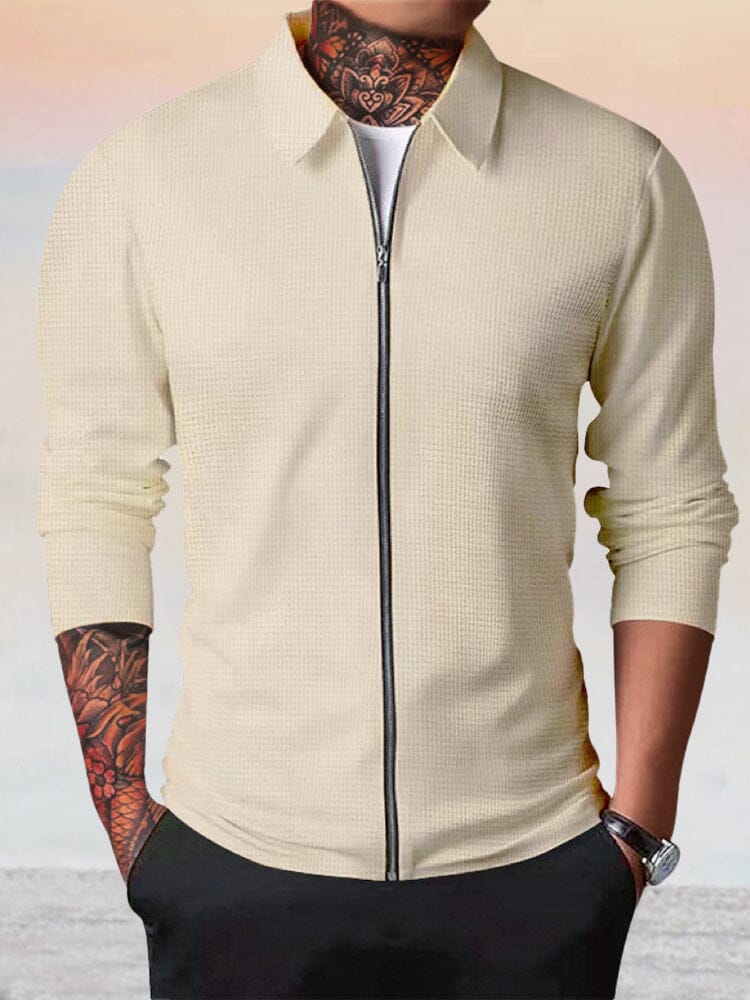 Casual Atmungsaktive Waffle Jacke