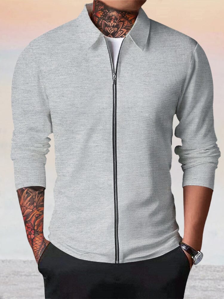 Casual Atmungsaktive Waffle Jacke