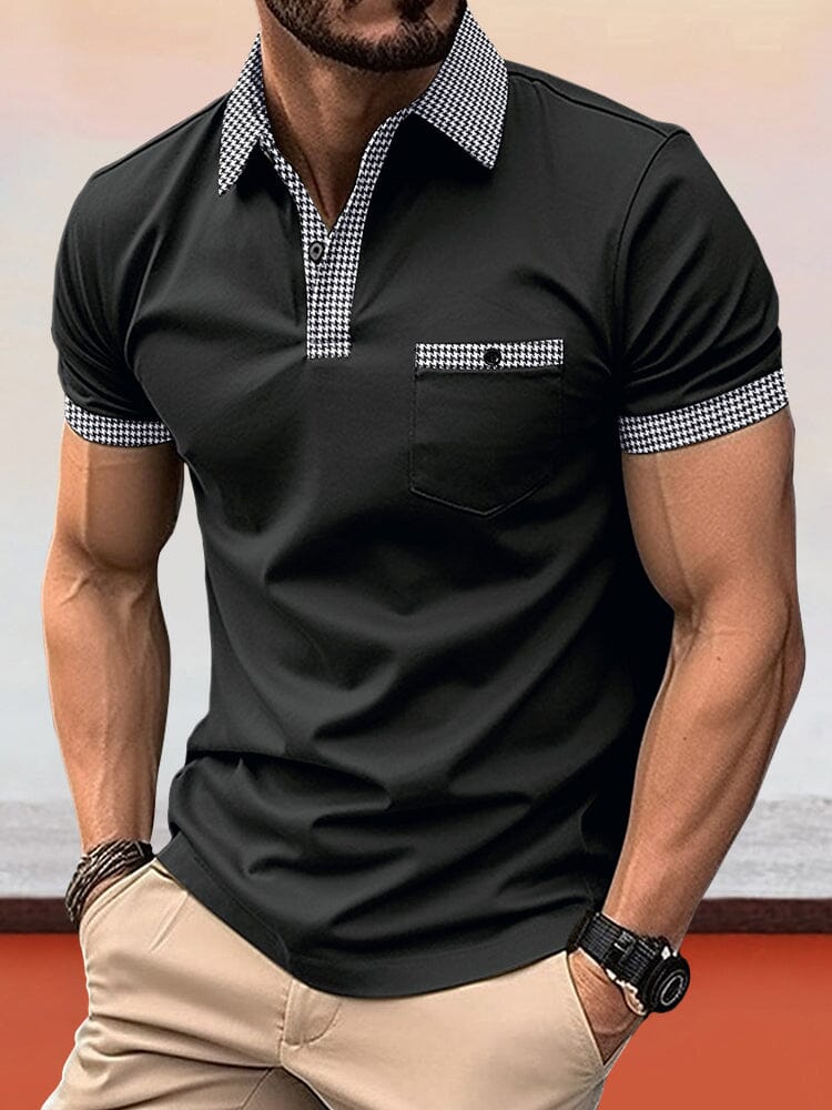 Casual Plaid Kragen Polo Hemd