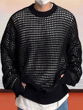 Stylish Mesh Hollow-Out Pullover