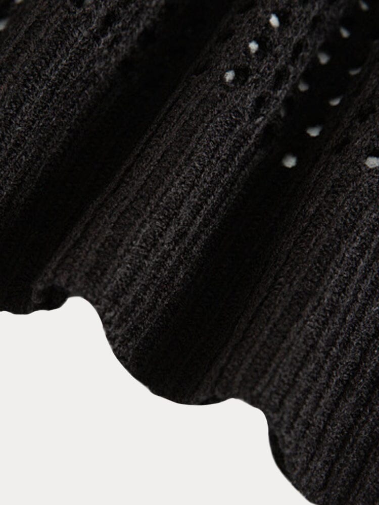 Stylish Mesh Hollow-Out Pullover