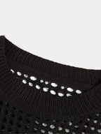 Stylish Mesh Hollow-Out Pullover