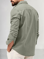 Casual Double Pockets Uni Hemd