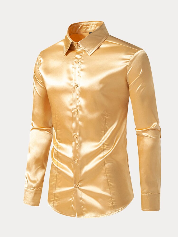 Shiny Satin Dress Hemd