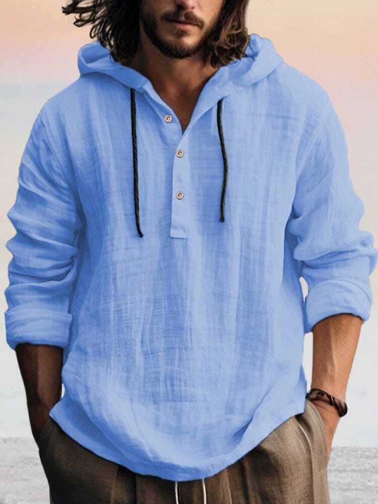 Cozy Baumwolle Leinen Hoodie