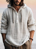Cozy Baumwolle Leinen Hoodie
