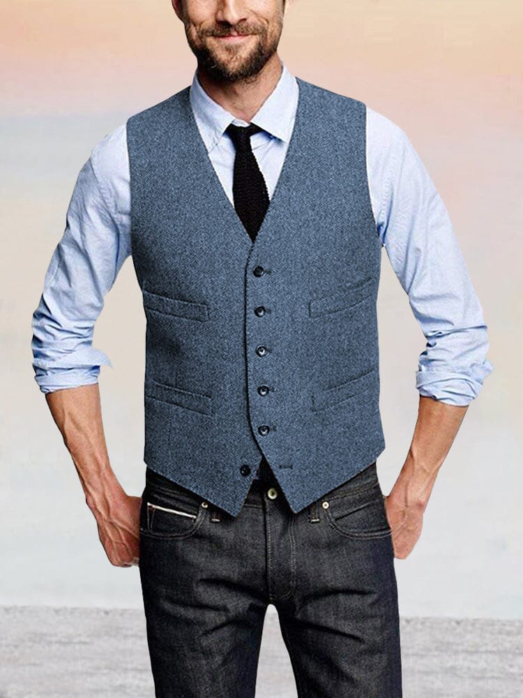 Klassisch Retro Tweed Weste