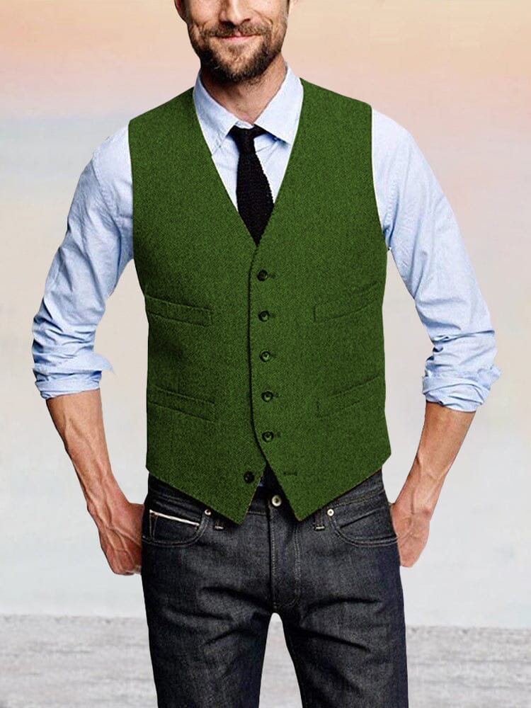 Klassisch Retro Tweed Weste