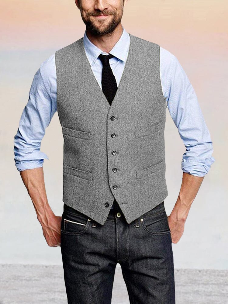 Klassisch Retro Tweed Weste