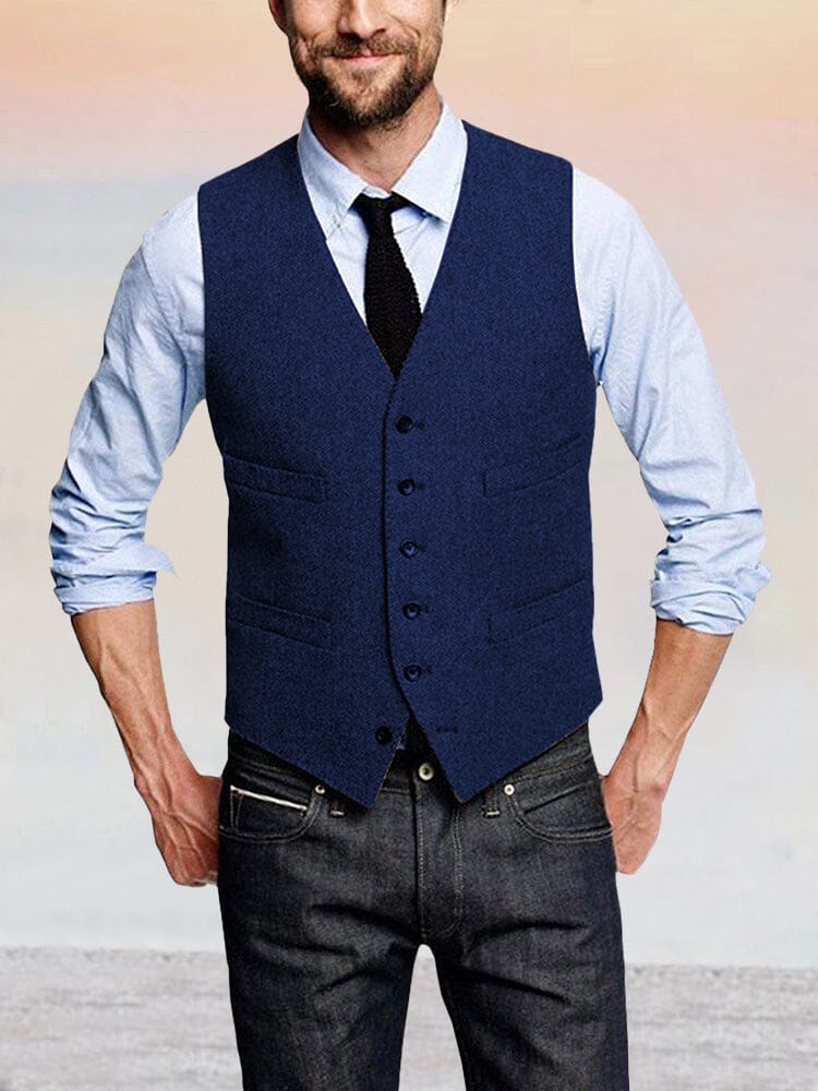 Klassisch Retro Tweed Weste