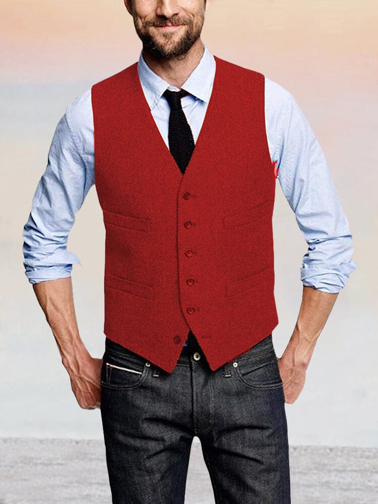 Klassisch Retro Tweed Weste