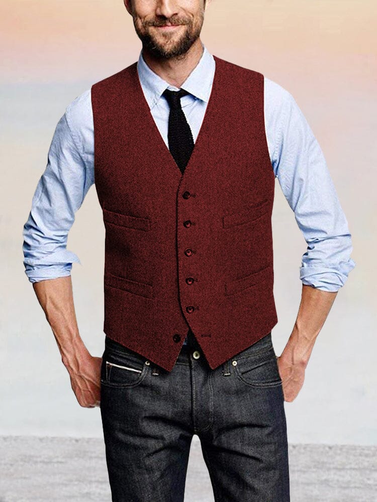 Klassisch Retro Tweed Weste