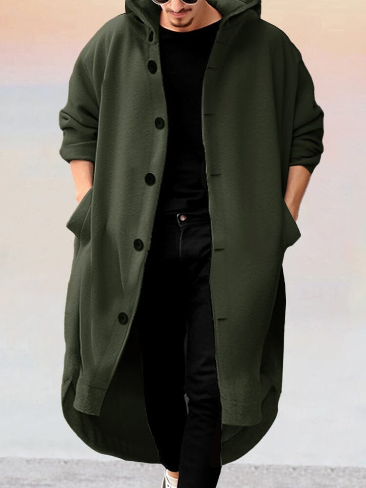 Stylish Lang Mit Kapuze Oberbekleidung