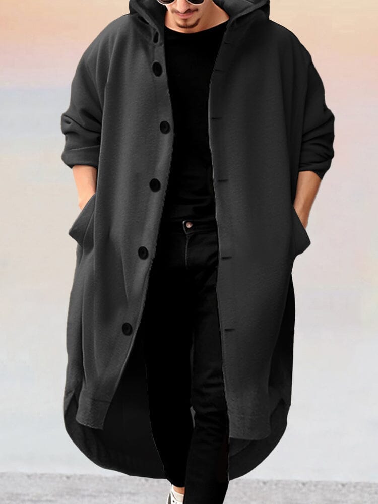 Stylish Lang Mit Kapuze Oberbekleidung