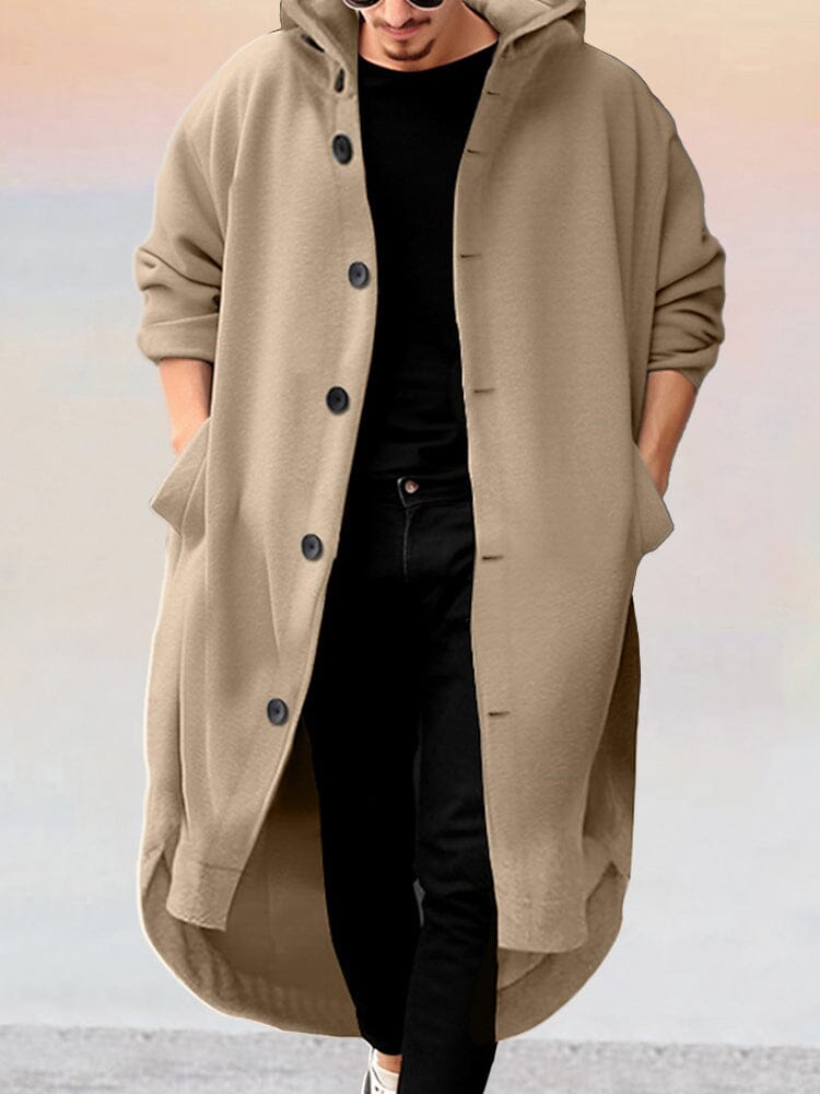 Stylish Lang Mit Kapuze Oberbekleidung