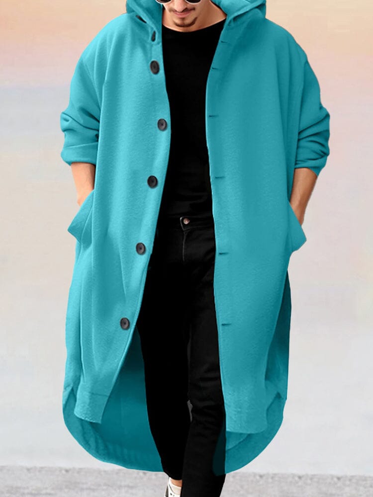 Stylish Lang Mit Kapuze Oberbekleidung
