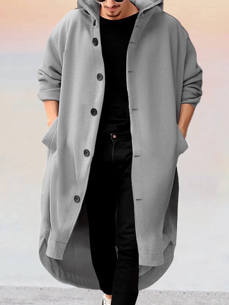 Stylish Lang Mit Kapuze Oberbekleidung