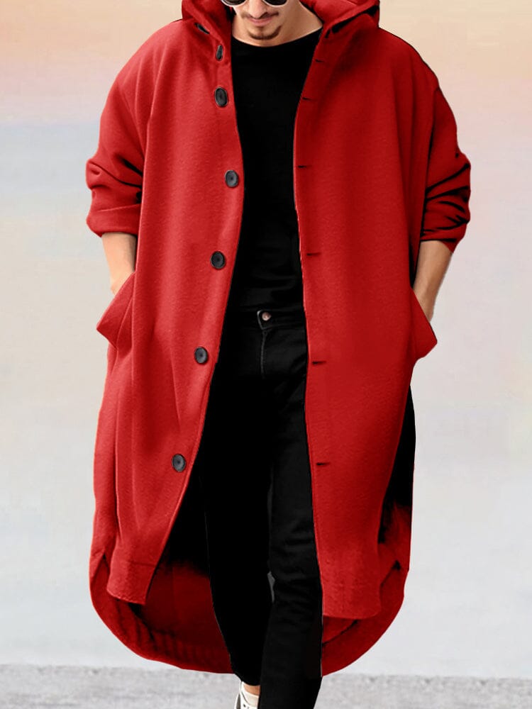 Stylish Lang Mit Kapuze Oberbekleidung