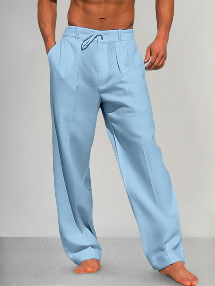 Cozy Straight Leg Baumwolle Leinen Hose