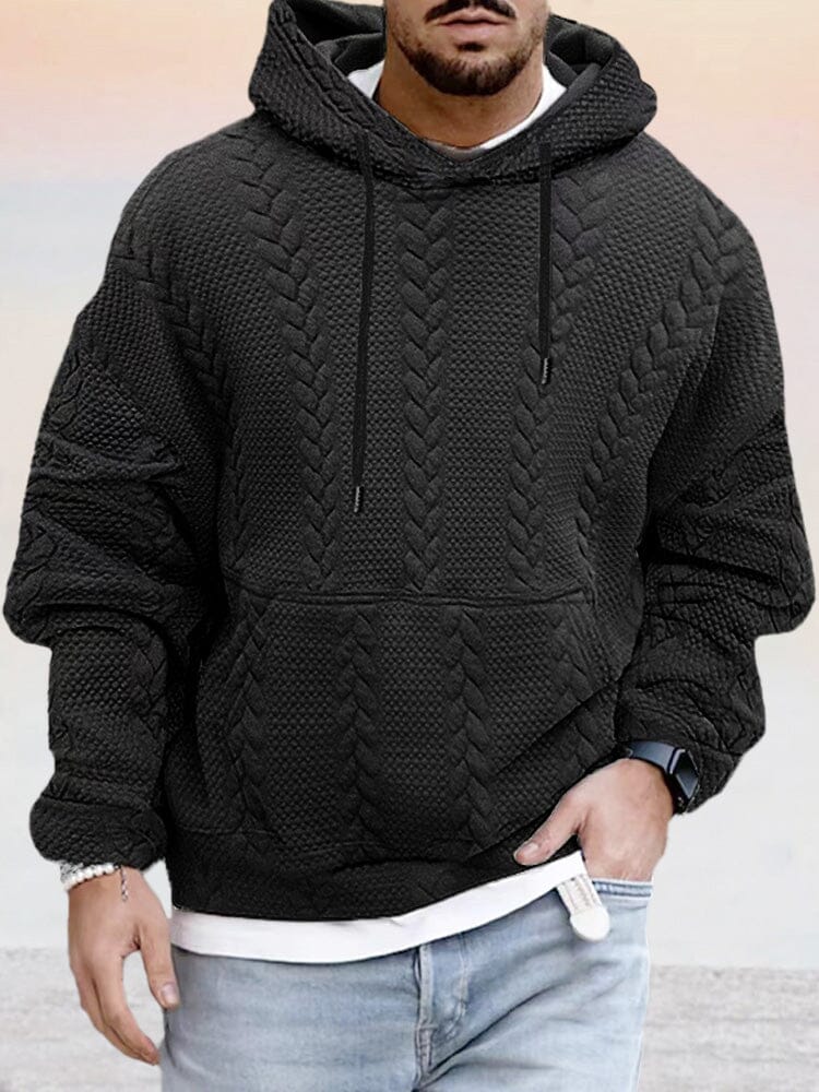 Textural Lockere Fit Hoodie
