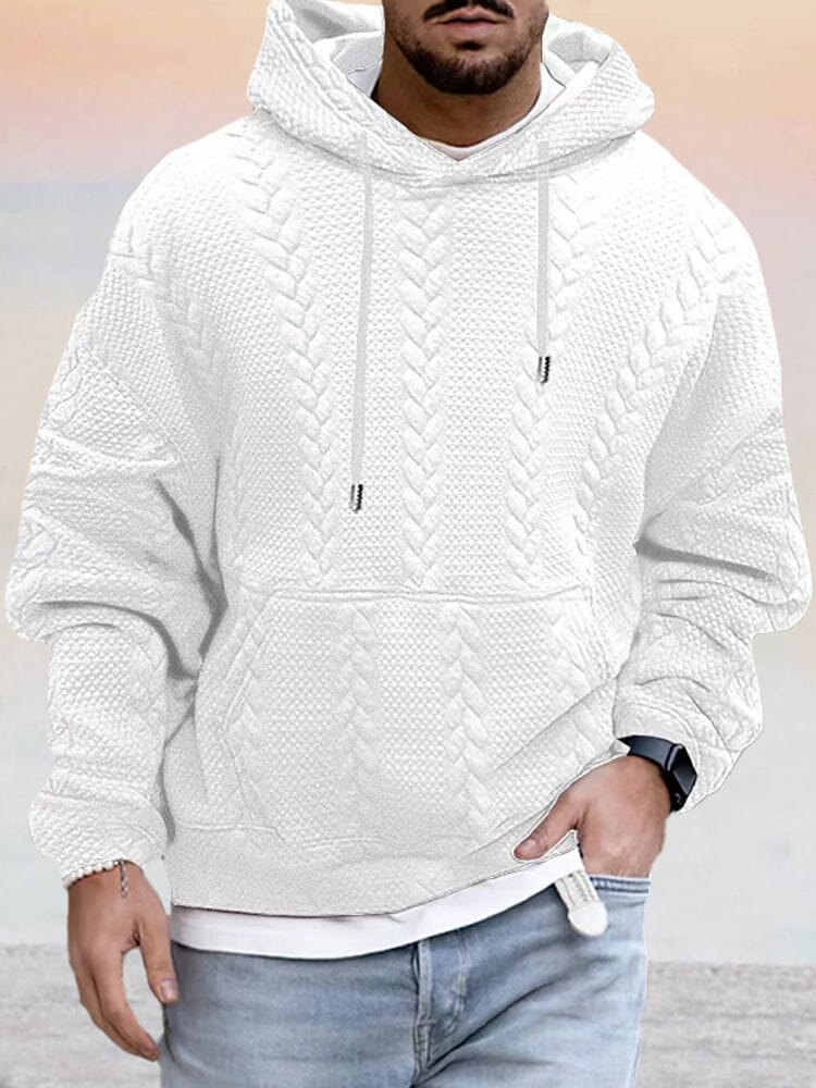 Textural Lockere Fit Hoodie