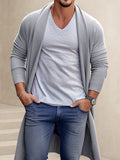 Casual Schalkragen Kragen Lang Cardigan
