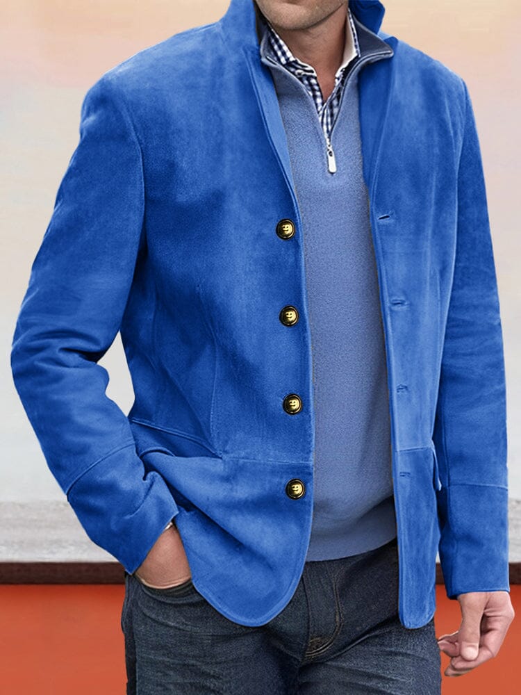 Casual Comfy Suede Jacke