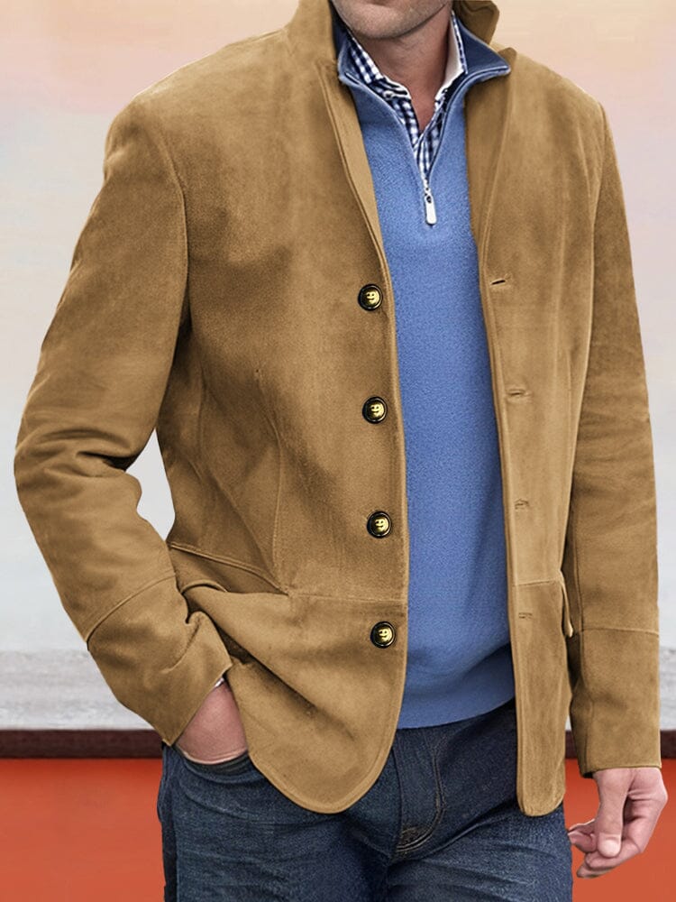 Casual Comfy Suede Jacke