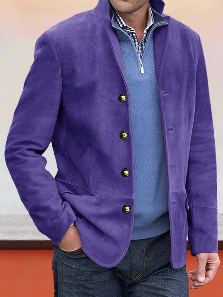 Casual Comfy Suede Jacke