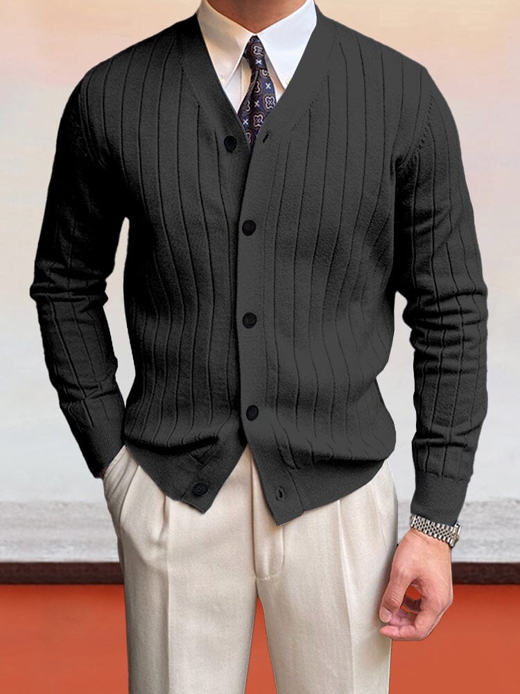 Elegant V-Neck Strick Cardigan
