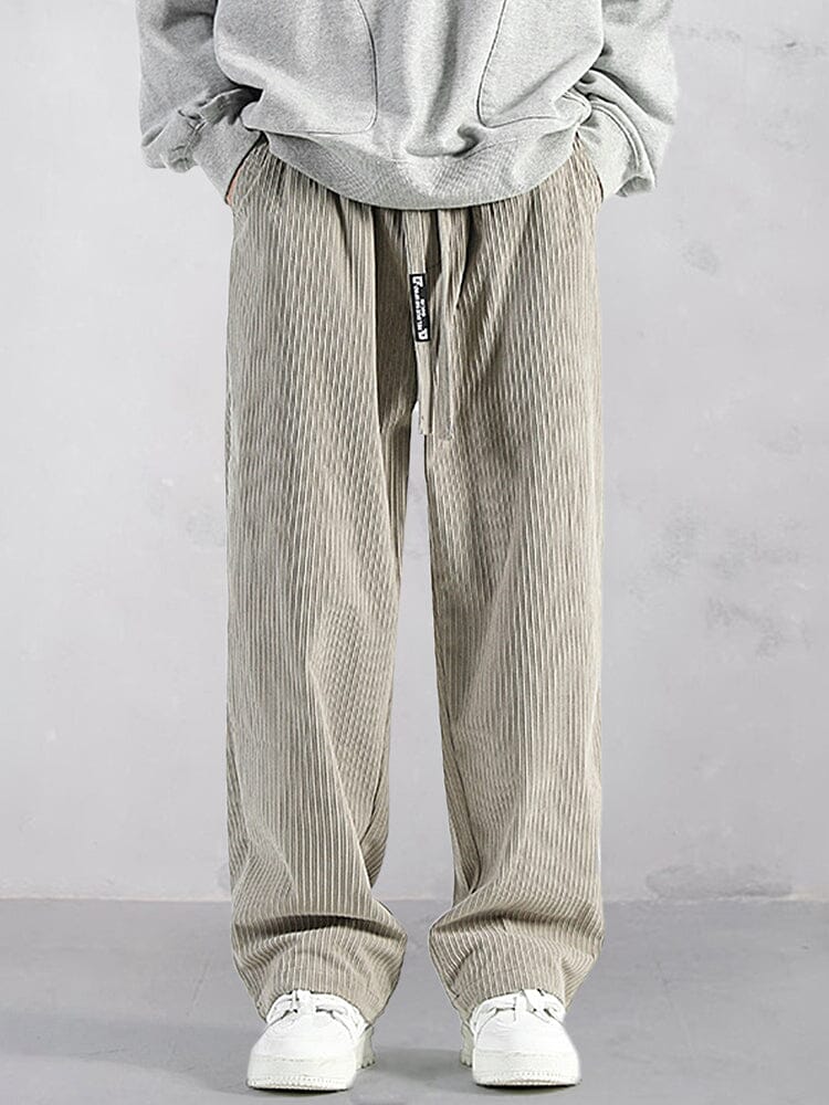Casual Straight-Leg Corduroy Hose