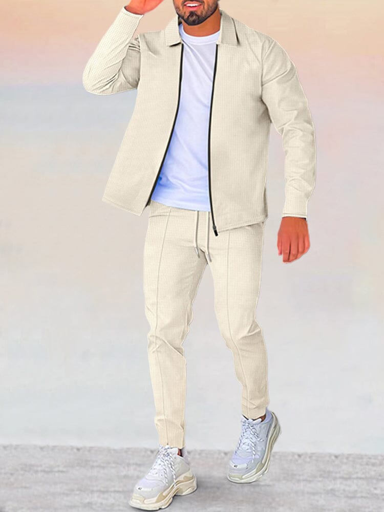 Athleisure Waffle 2-Teil Outfits