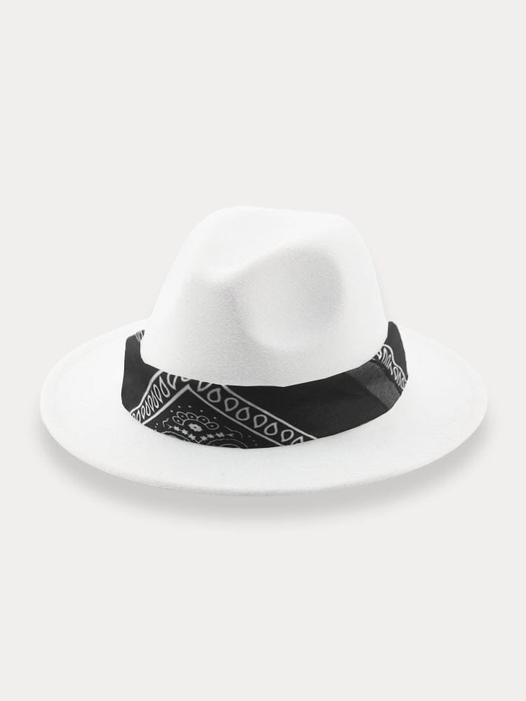 Flach Krempe Fedora Hut with Kirchief