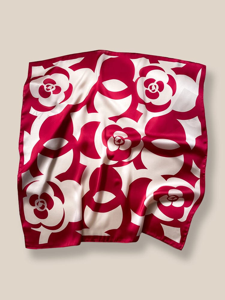 Sky-Friendly Printed Square Silk Schal