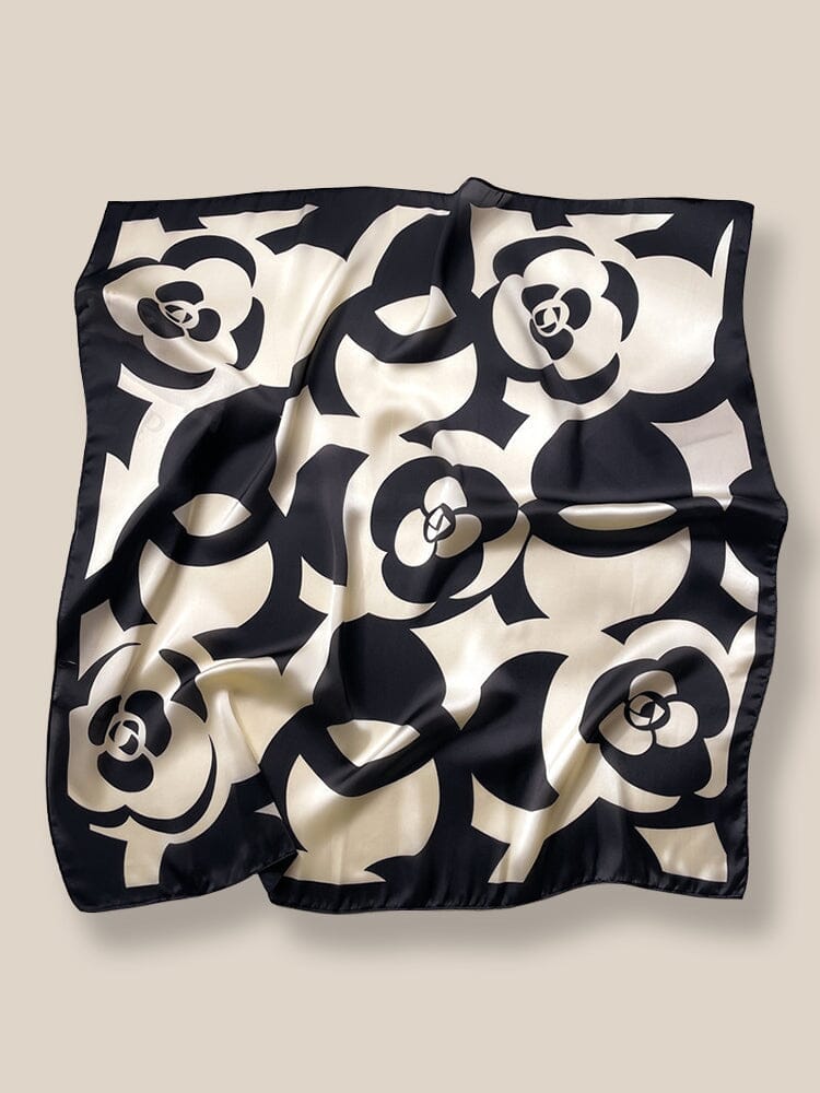 Sky-Friendly Printed Square Silk Schal