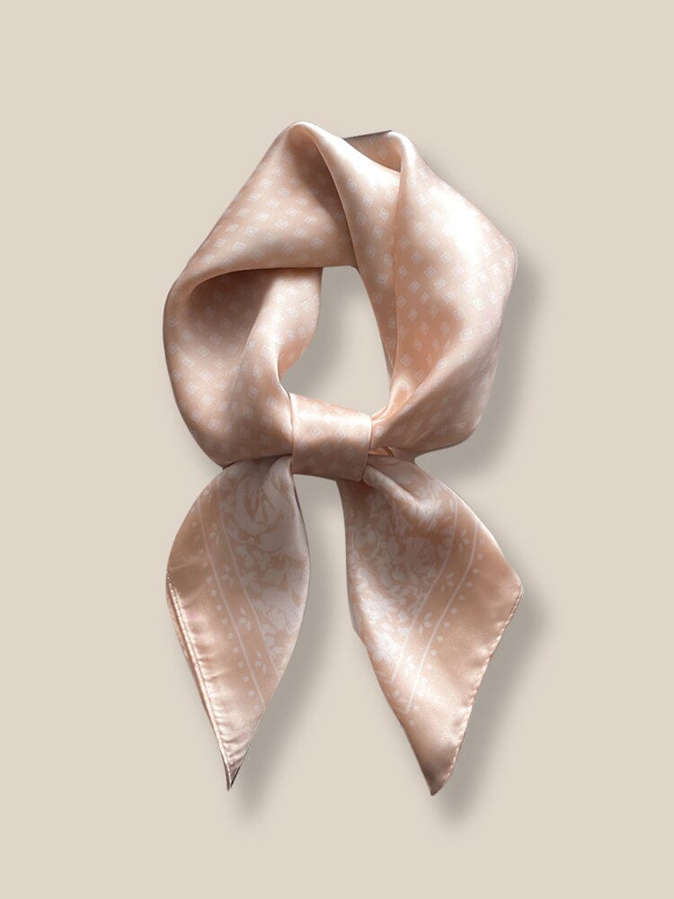 Sky-Friendly Printed Square Silk Schal