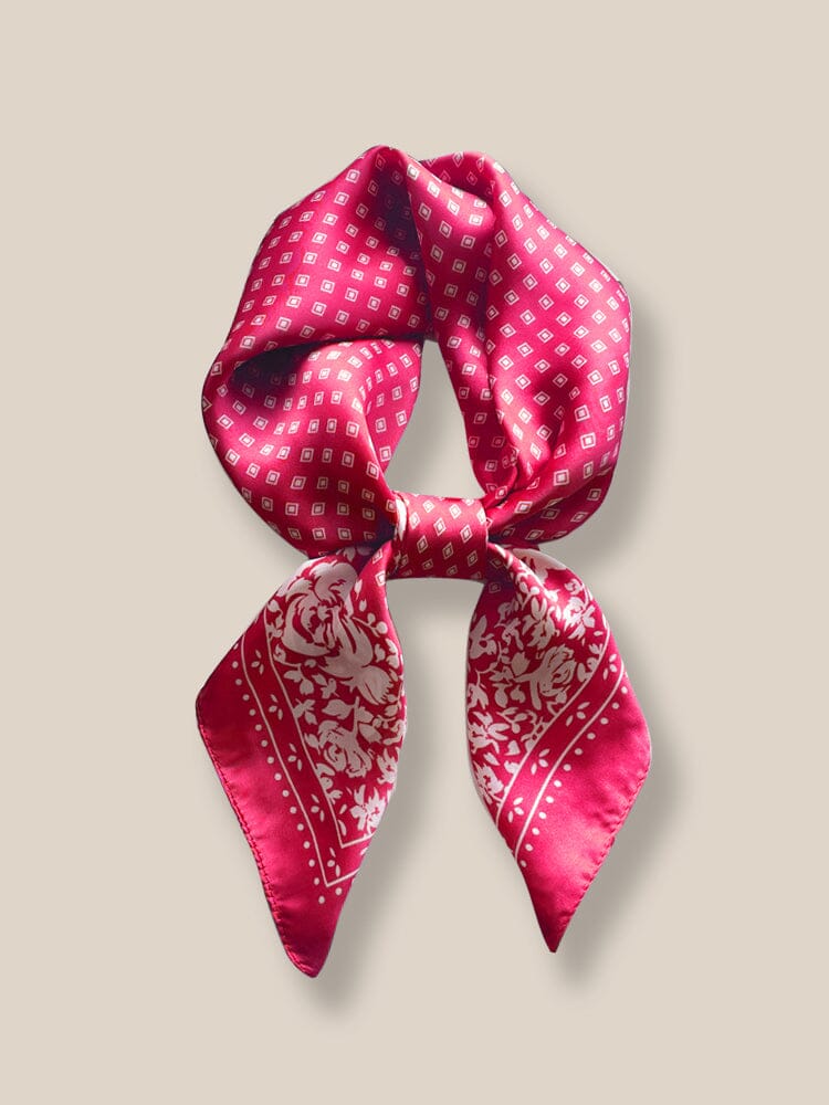 Sky-Friendly Printed Square Silk Schal
