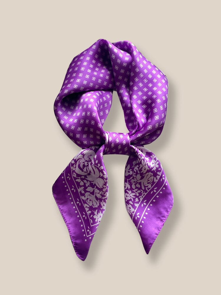 Sky-Friendly Printed Square Silk Schal