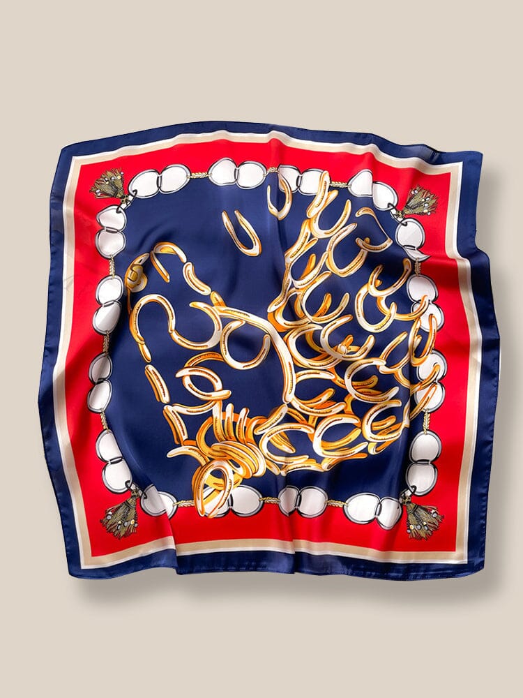 Stylish Printed Square Silk Schal
