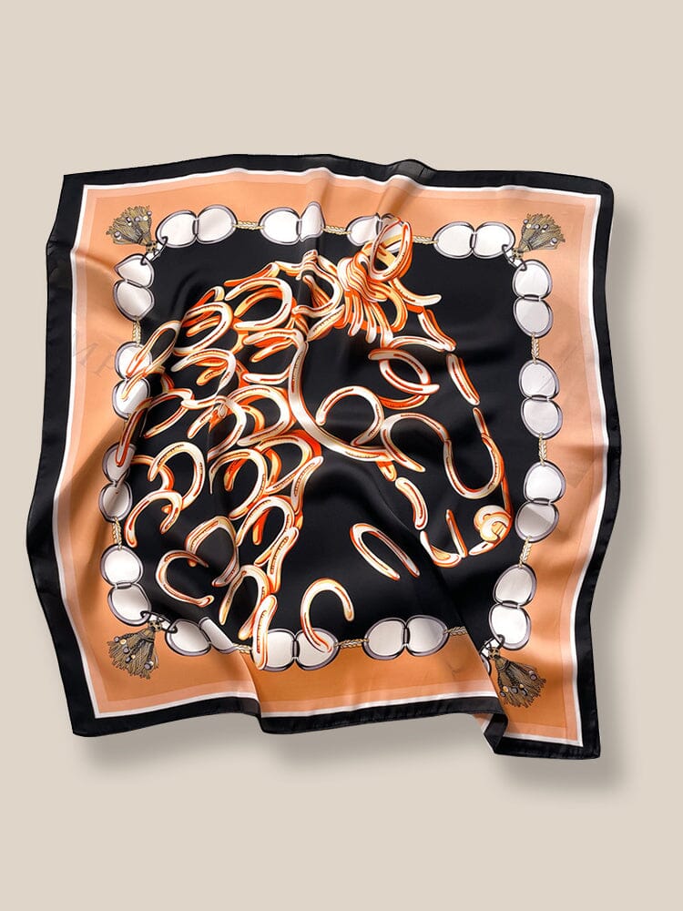 Stylish Printed Square Silk Schal